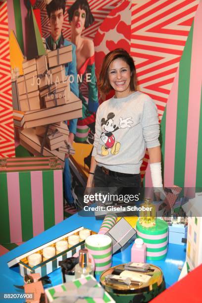 Funda Vanroy during the Jo Malone London 'Crazy Colourful Christmas' event at Goldberg Studios on November 29, 2017 in Munich, Germany.