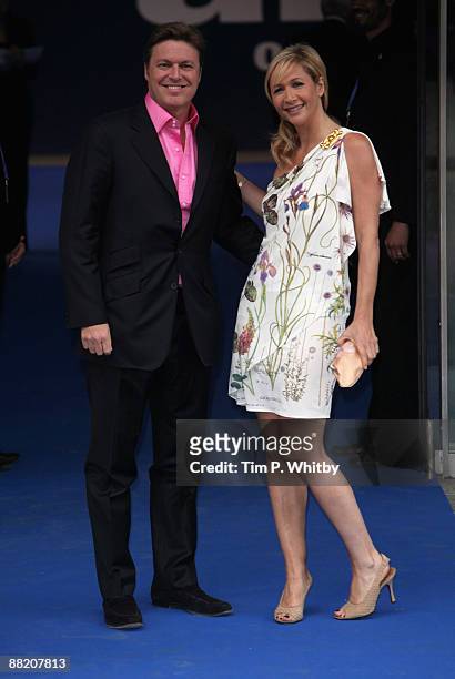 Tania Bryer and guest arrive for the ARK Gala Dinner at the disused Waterloo International Terminal on June 4, 2009 in London, England.