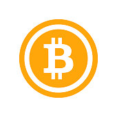 Blockchain Bitcoin Icon Symbol - Vector