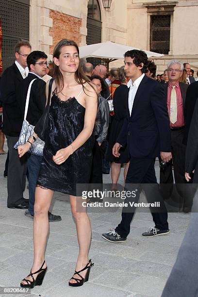 Charlotte Casiraghi and Alex Dellal attend the opening of the New Contemporary Art Centre on June 4, 2009 in Venice, Italy.