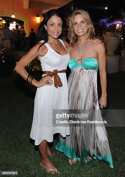 Bethenny Frankel and Cheryl Hines attend the grand opening of Italian Village & Pirates Island Waterpark at Beaches Turks & Caicos Resort Villages &...