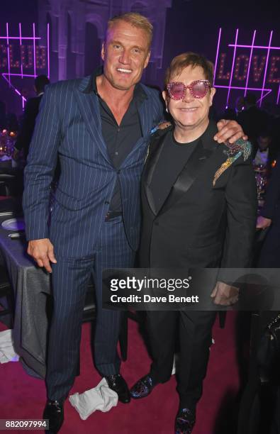 Dolph Lundgren and Sir Elton John attend CLUB LOVE for the Elton John AIDS Foundation in association with BVLGARI, after party sponsored by Belvedere...