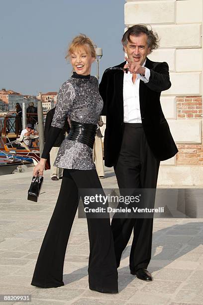 Bernard-Henri Levy and Arielle Dombasle attend the opening of the New Contemporary Art Centre on June 4, 2009 in Venice, Italy.