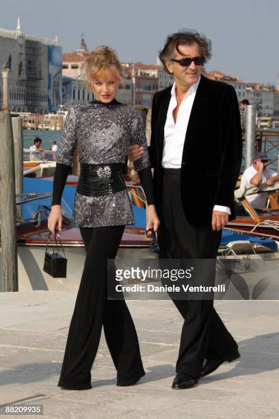 Bernard-Henri Levy and Arielle Dombasle attend the opening of the New Contemporary Art Centre on June 4, 2009 in Venice, Italy.