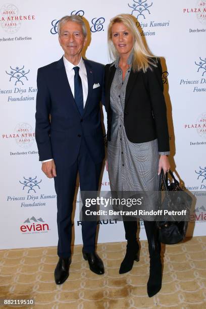 Jean-Claude Narcy and Companion of the late Gonzague Saint Bris, Alice Bertheaume attend the Charity Gala to Benefit the "Princess Diya Kumari of...