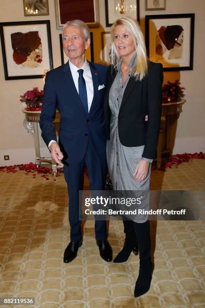 Jean-Claude Narcy and Companion of the late Gonzague Saint Bris, Alice Bertheaume attend the Charity Gala to Benefit the "Princess Diya Kumari of...