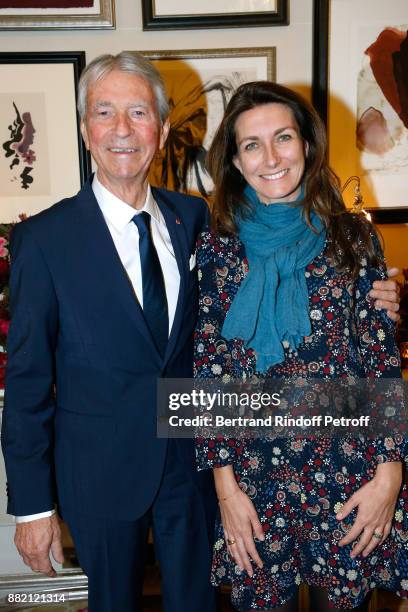 Journalists Anne-Claire Coudray and his mentor Jean-Claude Narcy attend the Charity Gala to Benefit the "Princess Diya Kumari of Jaipur" Foundation....