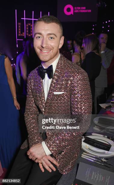 Sam Smith attends CLUB LOVE for the Elton John AIDS Foundation in association with BVLGARI, after party sponsored by Belvedere Vodka, on November 29,...