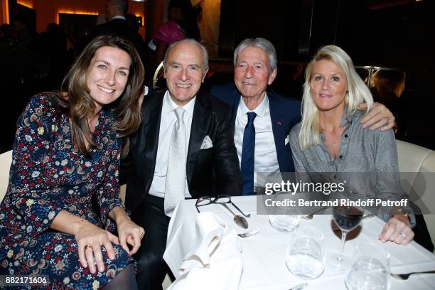 Anne-Claire Coudray, Director of the "Le Relais Plaza" Restaurant Werner Kuchler, Jean-Claude Narcy and Alice Bertheaume attend "The Swing in Relais...