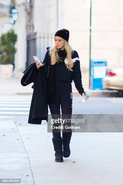 Louise Linton is seen in the Upper East Side on November 29, 2017 in New York City.