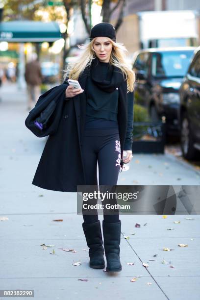 Louise Linton is seen in the Upper East Side on November 29, 2017 in New York City.