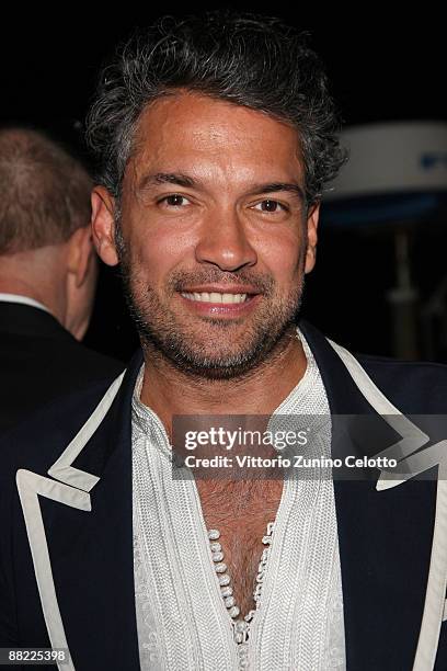 Carlos Motta attend the Bruce Nauman dinner party hosted by Missoni on the boat 'Timoteo' during the 2009 Venice Biennale on June 4, 2009 in Venice,...