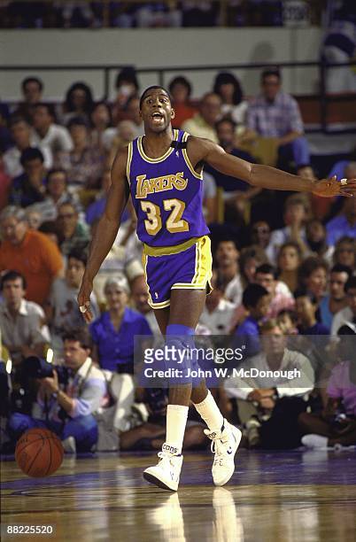 Los Angeles Lakers Magic Johnson in action vs Phoenix Suns. Phoenix,  News Photo - Getty Images