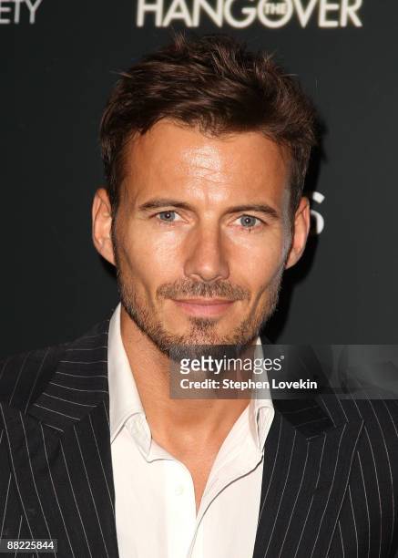 Model Alex Lundqvist attends The Cinema Society's and Details' screening of "The Hangover" at the Tribeca Grand Screening Room on June 4, 2009 in New...