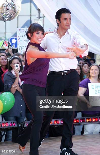 'Dancing With The Stars' contestants Cheryl Burke and Gilles Marini visit ABC's "Good Morning America" at ABC Studios on May 20, 2009 in New York...