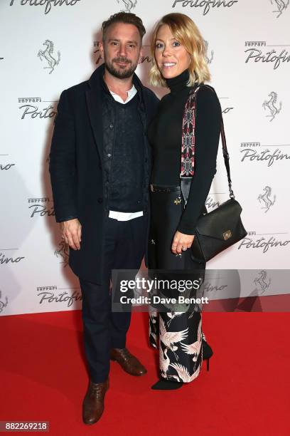 JonathanÊLong and Sophie Long attend the UK launch of the Ferrari Portofino at Kensington Olympia on November 29, 2017 in London, England.