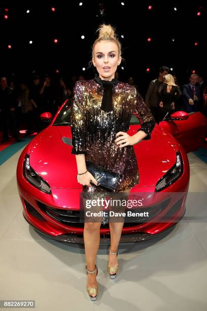 Tallia Storm attends the UK launch of the Ferrari Portofino at Kensington Olympia on November 29, 2017 in London, England.