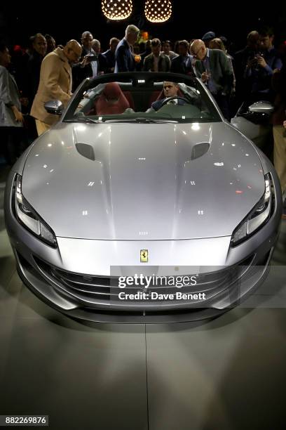 Ferrari Portofino at the UK launch of the Ferrari Portofino at Kensington Olympia on November 29, 2017 in London, England.