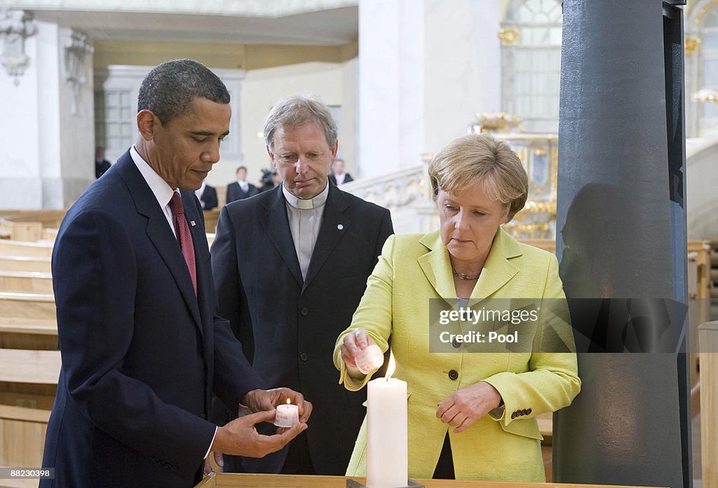 US President Obama Visits Dresden