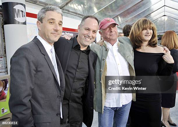 Columbia's Matt Tolmach, producer Todd Black, director Tony Scott and Sony's Amy Pascal pose at the premiere of Columbia Pictures' "The Taking of...