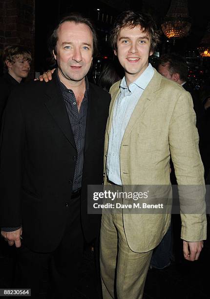 Neil Pearson and Dan Stevens attend the first night after party of Tom Stoppard's play Arcadia, at Jewel in Covent Garden on June 4, 2009 in London,...