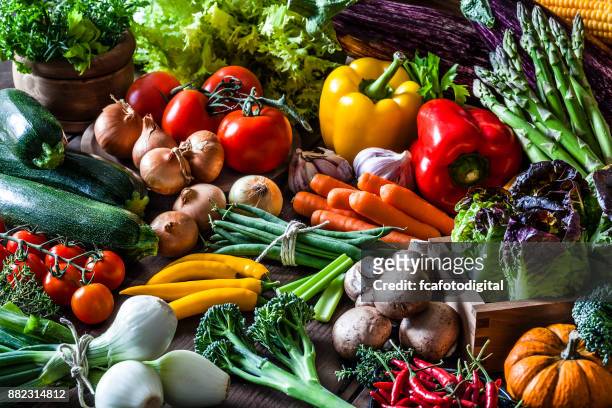 colorful fresh organic vegetables - abundance stock pictures, royalty-free photos & images