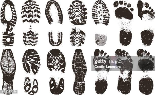 illustrations, cliparts, dessins animés et icônes de footprints  - empreinte de chaussures