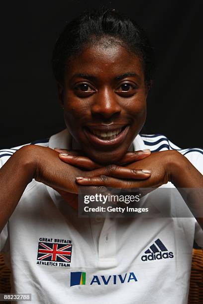 Christine Ohuruogu prepares for the 2009 athletics season at the Aviva GB and NI Team UKA Preparation Camp at the High Performance Institute of Sport...