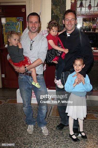 Andrew Lincoln, Jason Issacs and guests arrive for Angelina Ballerina's Big Audition at Wimbledon New Theatre on June 5, 2009 in London, England.