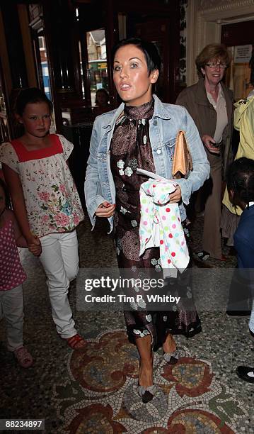 Jessie Wallace arrives for Angelina Ballerina's Big Audition at Wimbledon New Theatre on June 5, 2009 in London, England.