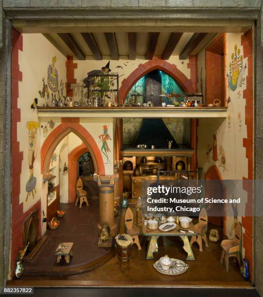 The Kitchen in Colleen Moore"u2019s Fairy Castle at The Museum of Science and Industry, Chicago, Illinois, February 12, 2013. The kitchen is filled...