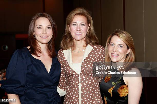 News anchor, Erica Hill, Children for Children founding chair, Silda Wall and TV political correspondent, Jessica Yellin attend the LEAGUE's 2009...