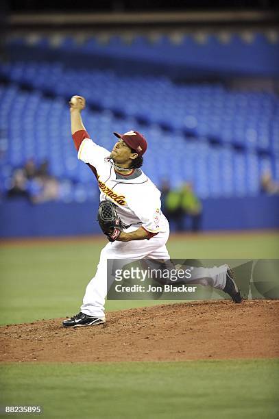 Ramon Ramirez of Team Venezuela pitches during the Pool C, game five between Venezuela and Italy during the first round of the 2009 World Baseball...