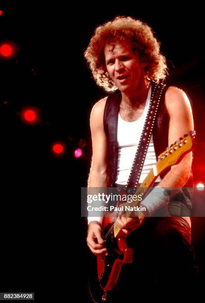 Paul Dean of the band Loverboy performing at the UIC Pavilion in Chicago, Illinois, May 31, 1982.