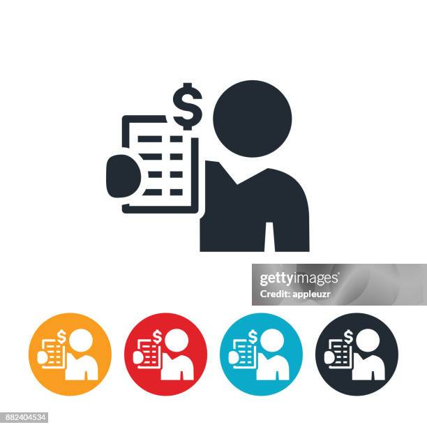 accountant icon - spreadsheet stock illustrations