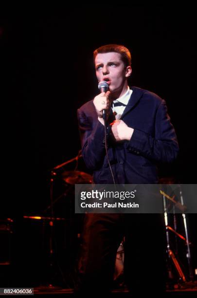 Singer Suggs of the British band Madness performs at the Park West in Chicago, Illinois, March 1, 1980.