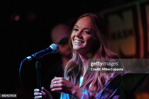 Country Singer/songwriter Danielle Bradbery performs during her album release celebration at Hill Country on November 29, 2017 in New York City.