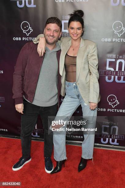 President and CEO OBB Pictures Michael Ratner and Kendall Jenner attend the premiere of OBB Pictures and go90's 'The 5th Quarter' at United Talent...