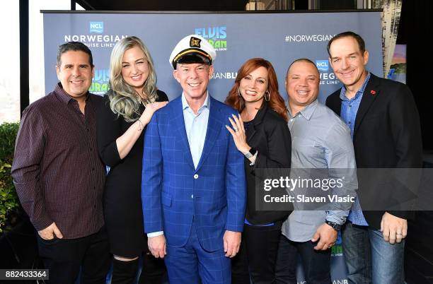 The on-air cast from "Elvis Duran and The Morning Show" Skeery Jones, Bethany Watson, Elvis Duran, Danielle Monaro, Greg T. And Froggy attend...