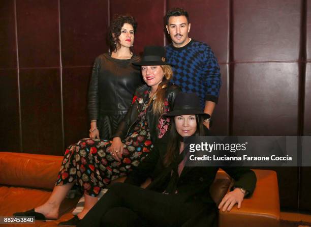 Diana Gomez, Alice Temperley, Victor Blanco, and Tanya Gill at book launch for "Alice Temperley: English Myths And Legends" on November 29, 2017 in...