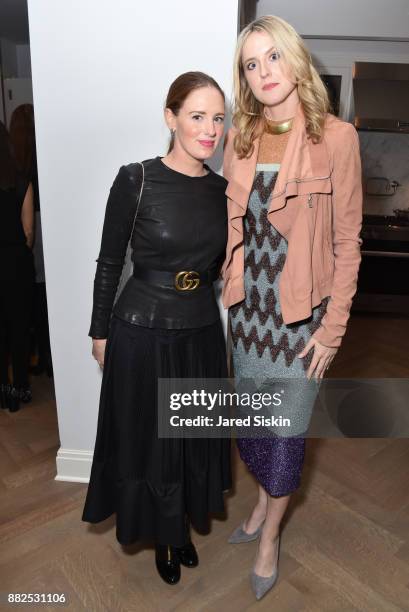 Bettina Prentice and Anne Huntington attend AVENUE celebrates the "Not It" Girls of the Art World on November 29, 2017 at 101 West 78th Street in New...