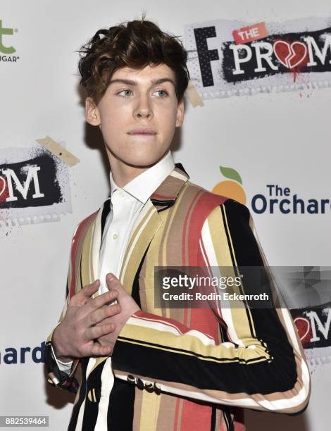 Actor Aidan J. Alexander attends the premiere of The Orchard and Fine Brothers Entertainment's "F*&% The Prom" at ArcLight Hollywood on November 29,...