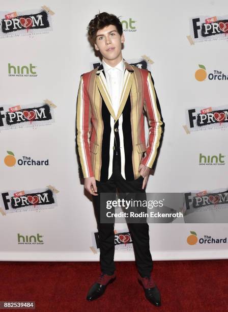 Actor Aidan J. Alexander attends the premiere of The Orchard and Fine Brothers Entertainment's "F*&% The Prom" at ArcLight Hollywood on November 29,...