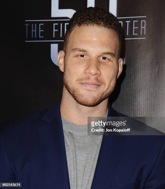 Professional basketball player Blake Griffin attends the premiere Of OBB Pictures And go90's "The 5th Quarter" at United Talent Agency on November...