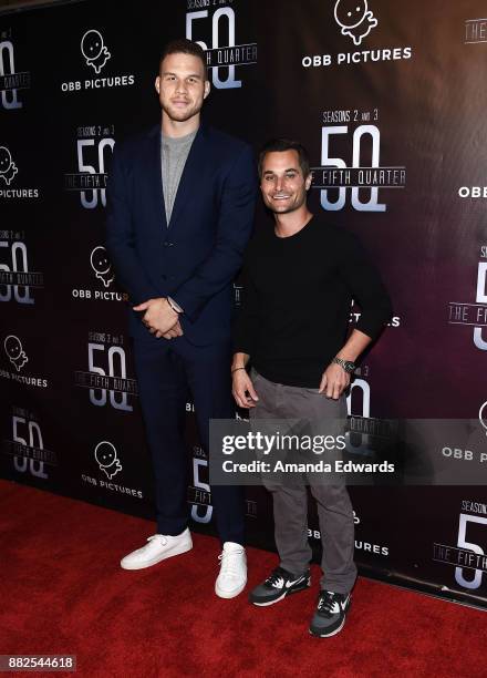 Player Blake Griffin and executive producer Jason Berger arrive at the premiere of OBB Pictures and go90's "The 5th Quarter" at United Talent Agency...