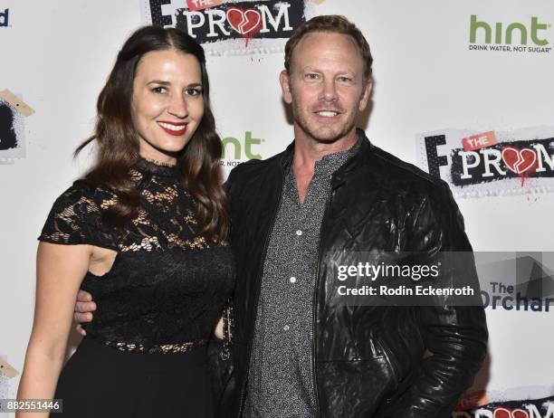 Actor Ian Ziering and Erin Kristine Ludwig attend the premiere of The Orchard and Fine Brothers Entertainment's "F*&% The Prom" at ArcLight Hollywood...