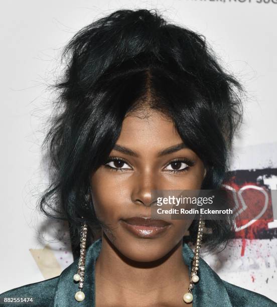 Singer Diamond White attends the premiere of The Orchard and Fine Brothers Entertainment's "F*&% The Prom" at ArcLight Hollywood on November 29, 2017...