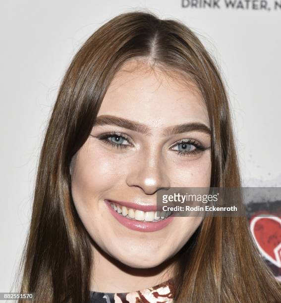 Caroline Roman attends the premiere of The Orchard and Fine Brothers Entertainment's "F*&% The Prom" at ArcLight Hollywood on November 29, 2017 in...