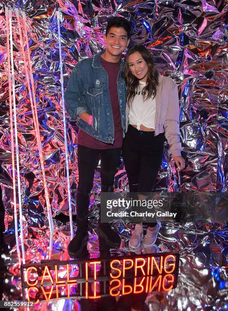 Alex Wassabi and Laura Diy attend Call It Spring takes over HYDE Lounge to host young Hollywood's finest for the Lakers vs. Warriors NBA Game at Hyde...