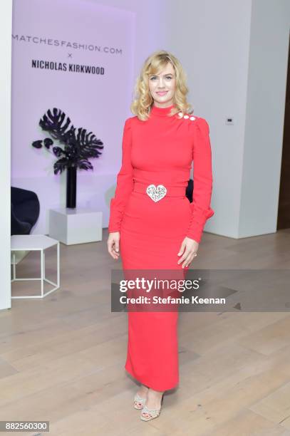 January Jones attends Nicholas Kirkwood and China Chow Host A Dinner For Matches Fashion on November 29, 2017 in Los Angeles, California.